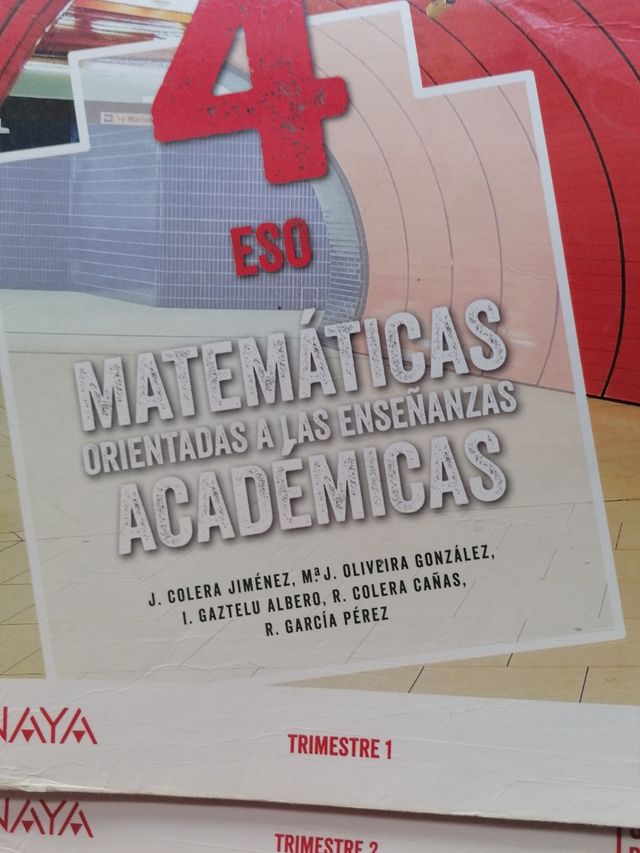 libro matemáticas académicas 4 eso