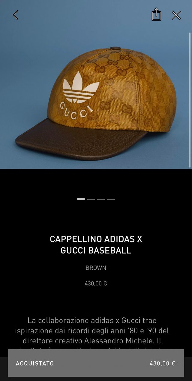 GUCCI x ADIDAS CAPPELLINO NEW 