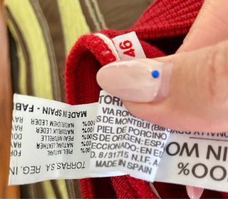 Cárdigan con piel y strass dorado Torras talla L