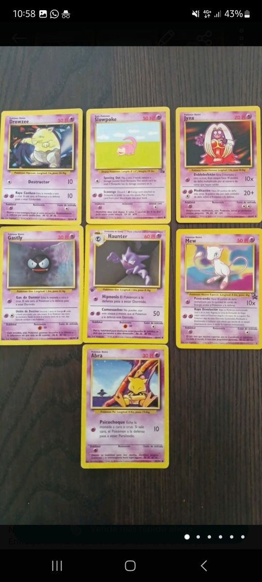 Cartas Pokemon 1eras ediciones ORIGINALES