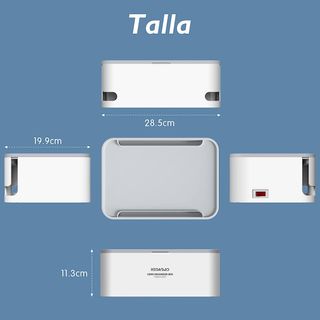 Regleta Enchufes con Caja Organizadora de Cables