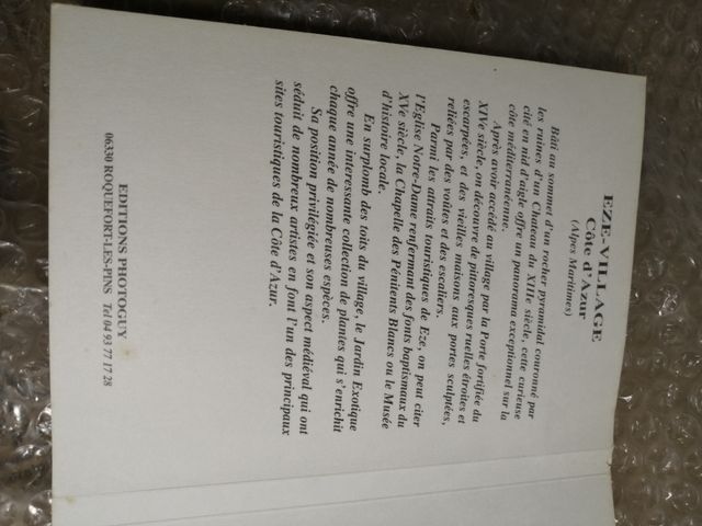 Costa Azzurra Eze - Village -12 Cartoline - Vinta