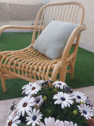 cojín exterior verde agua