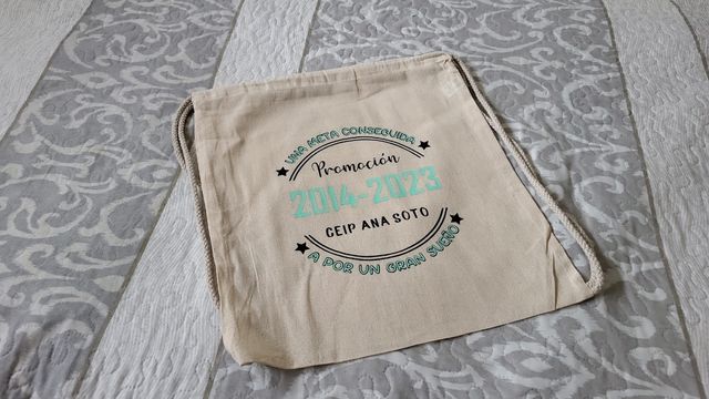 Bolsa/mochila algodón personalizada