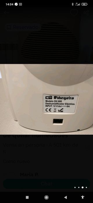 Deshumidificador Orbegozo Dh600