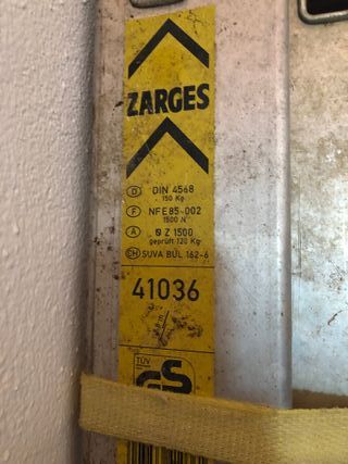 escalera doble aluminio 2 X 6 metros