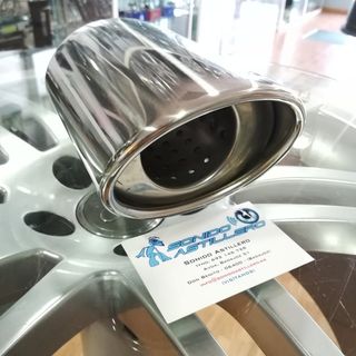 🔵Ovalada 114x88 Inclinada Cola Escape Acero Inox