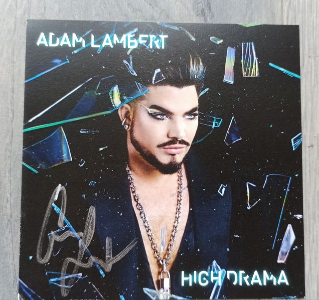 Adam Lambert,CD High Drama+Signed Art Card