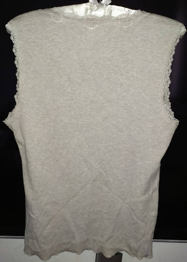Canotta tortora con pizzo