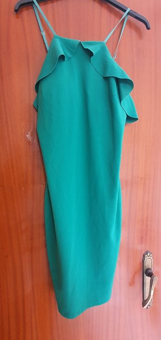 Vestido verde volante
