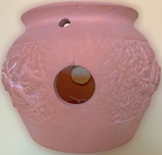 Castiçal Raro em Barro Adornado