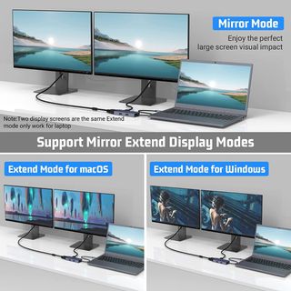 HUB USB C 6 en 1 -NUEVO- HDMI 4K, VGA, TARJETAS