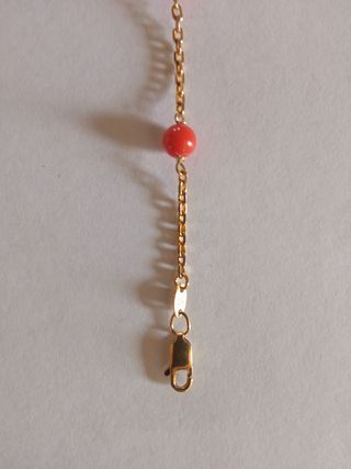 Pulsera Oro de 18 Klt con corales. 