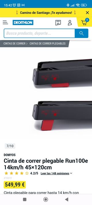 cinta de correr plegable