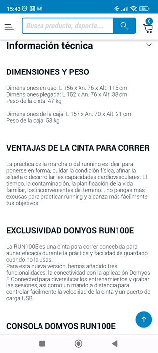 cinta de correr plegable