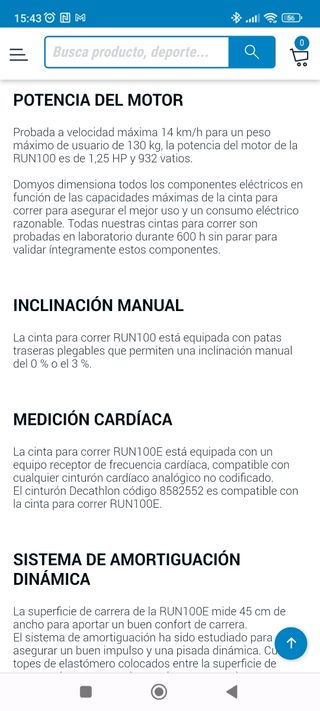 cinta de correr plegable