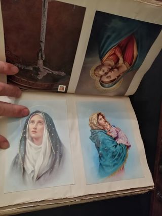 álbum, religioso, postales, exequias, recordatorio
