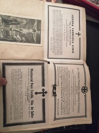 álbum, religioso, postales, exequias, recordatorio