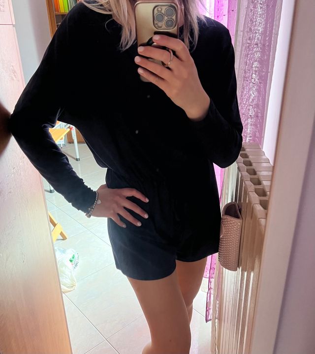 Tuta a pantaloncino blue navy