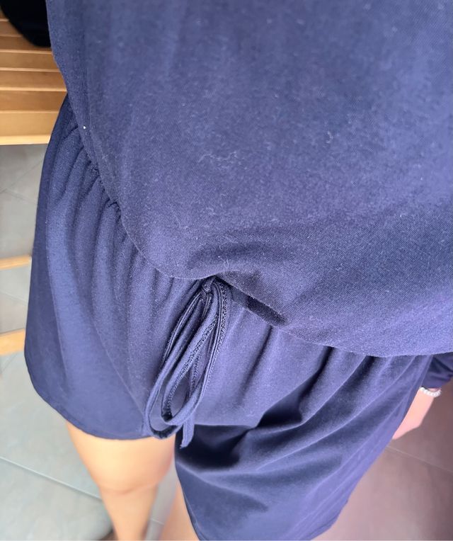 Tuta a pantaloncino blue navy