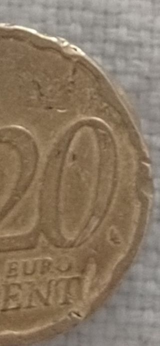 A14 - Error , Moneda de 20 Céntimos Alemania 2002G