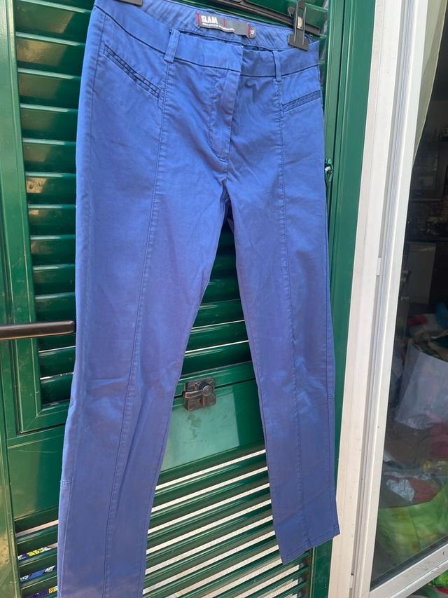 pantaloni estivi unisex blu elettrico Slam 42