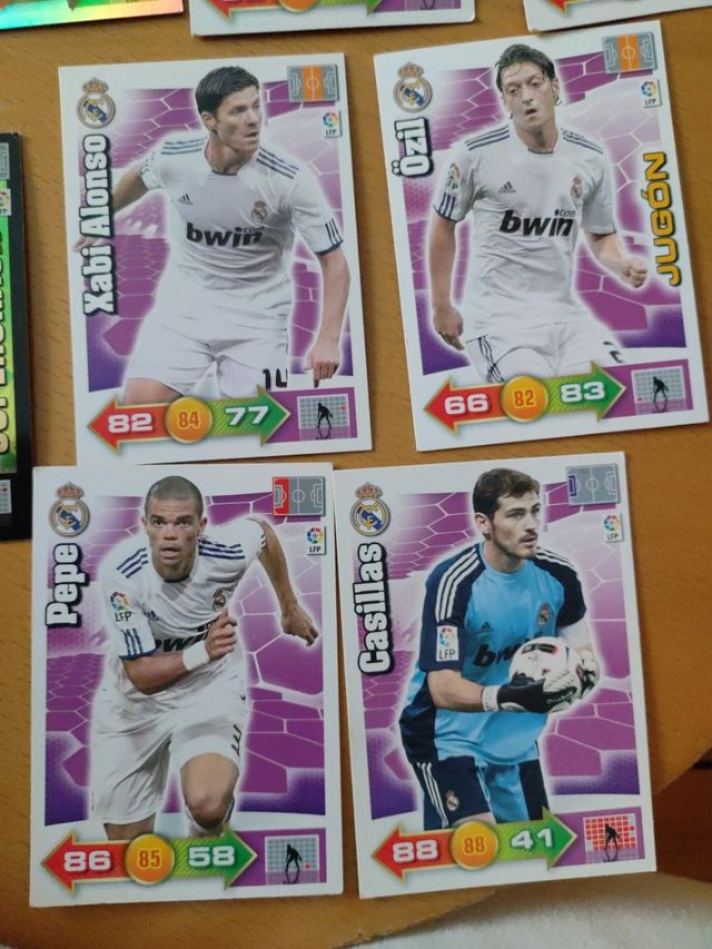 colección 10 cartas real Madrid 2010/2011