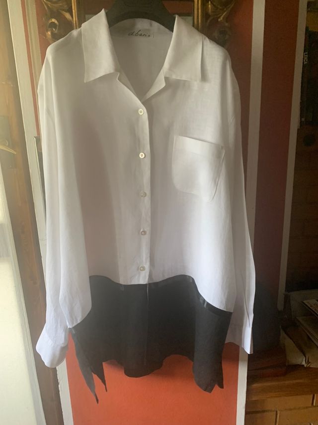 Elegantissima camicia lunga spettacolare lino 100%