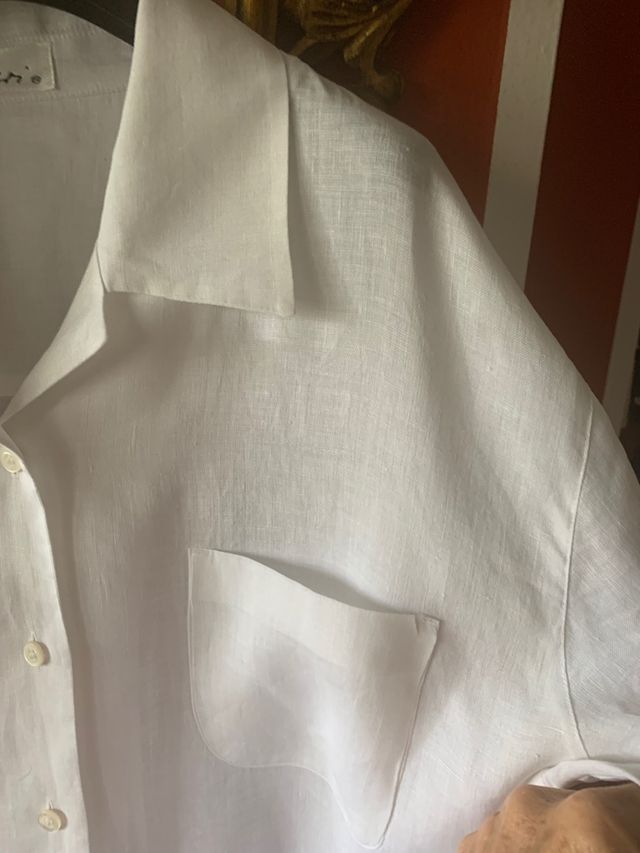 Elegantissima camicia lunga spettacolare lino 100%