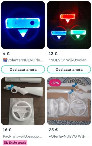 "OFERTA"3 volantes wii-wiiU"NUEVOS"