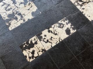 Alfombra de retales piel de vaca