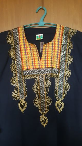 Tunica vintage estiva in cotone con ricami