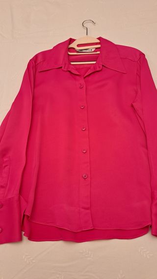 Camisa manga larga fucsia 