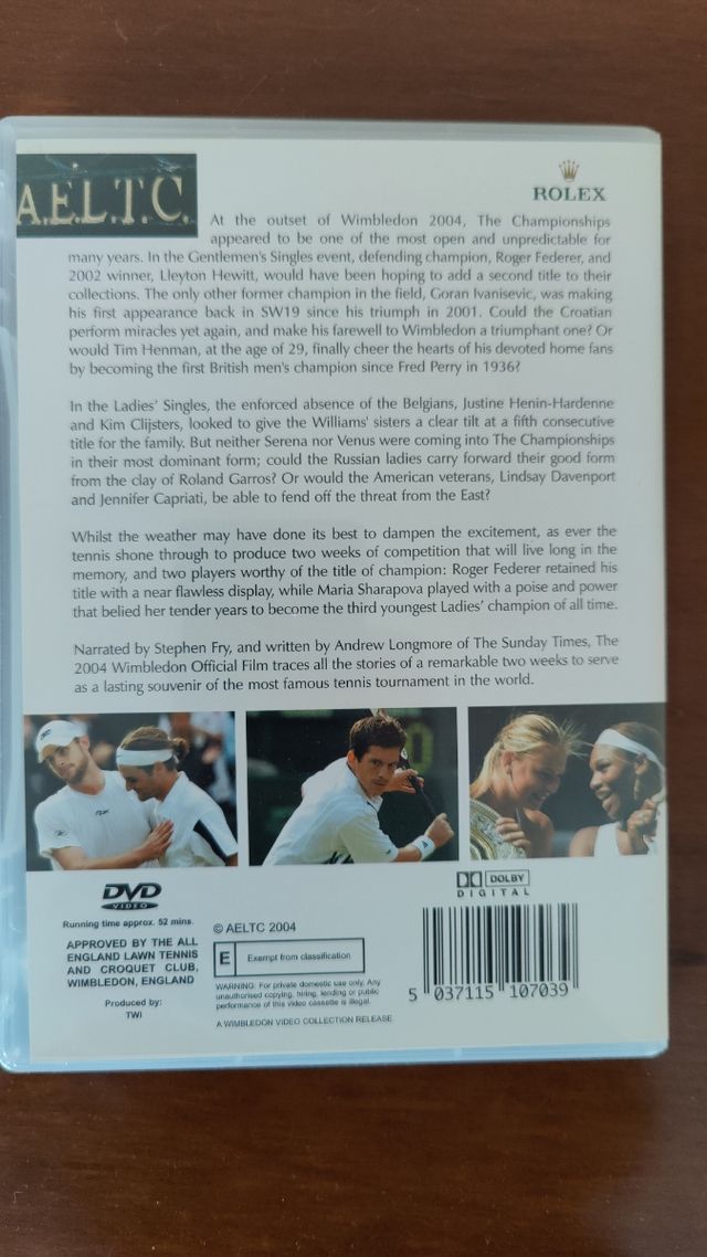 Película oficial Wimbledon 2004