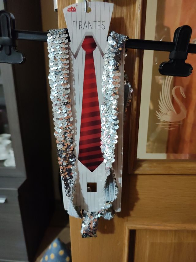 Tirantes de baile y fiesta talla 7-8 lentejuelas