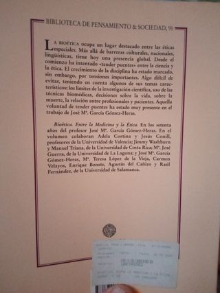 BIOÉTICA. M. Teresa López de la vieja. (ED.)