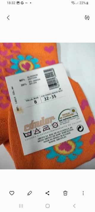 calcetines 80% algodón 