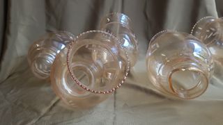 Due bocce in vetro vintage per lampadario