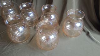 Due bocce in vetro vintage per lampadario