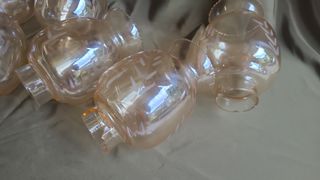 Due bocce in vetro vintage per lampadario