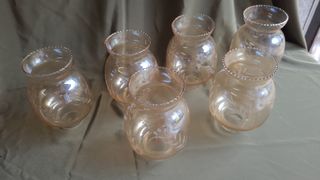 Due bocce in vetro vintage per lampadario