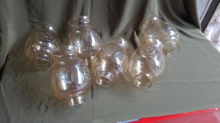 Due bocce in vetro vintage per lampadario