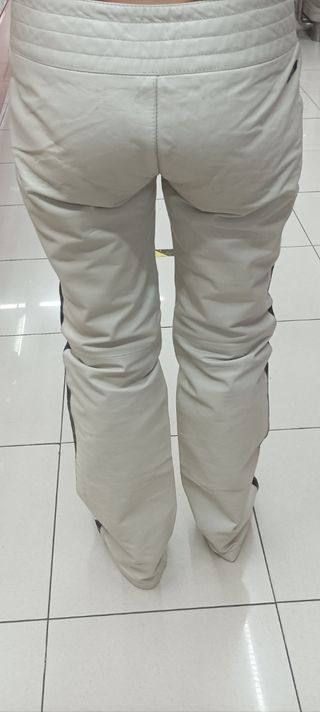 pantalon cuero Gas moto beige y negro usado una ve