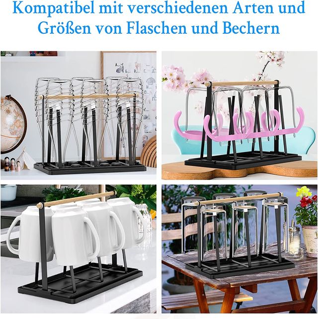 Escurridor de 6 botellas Vasos biberones