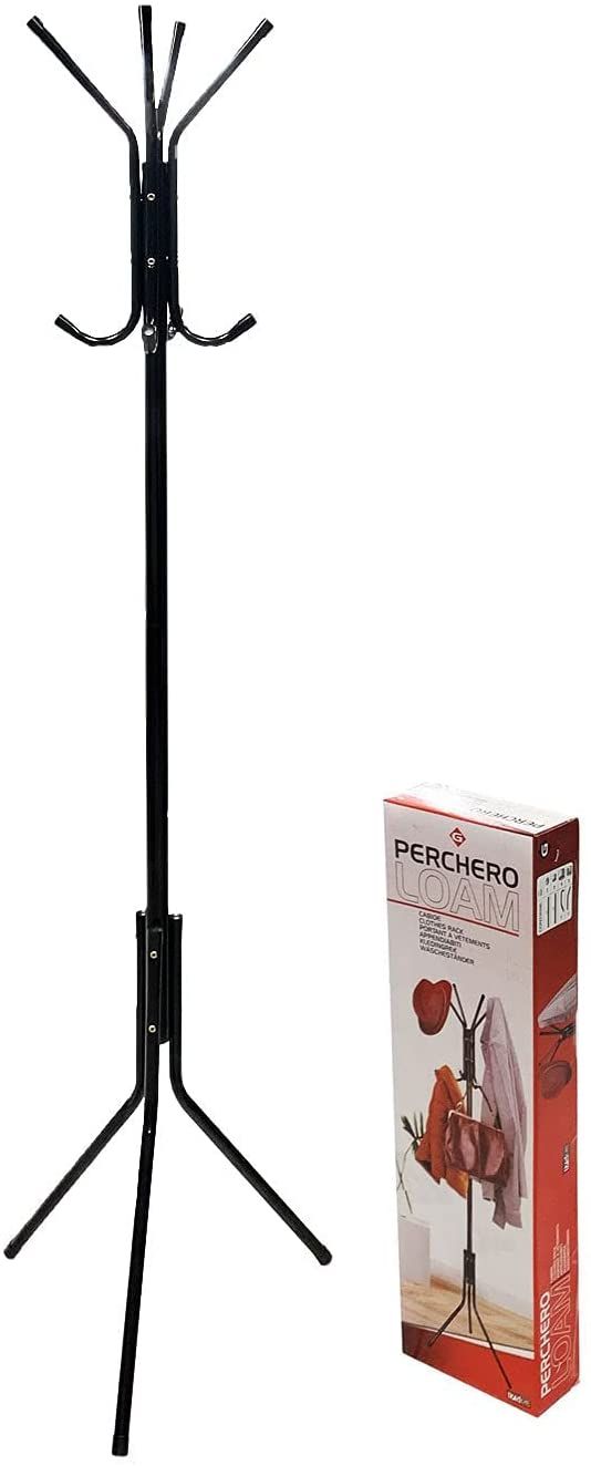 Perchero de pie 8 ganchos de metal