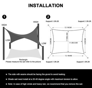 Toldo Vela 3m x 4m