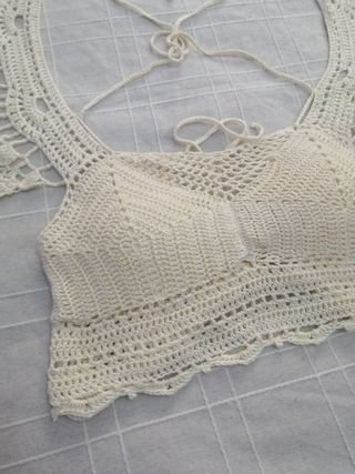 top boho romántico HECHO A MANO