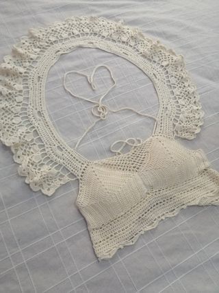 top boho romántico HECHO A MANO