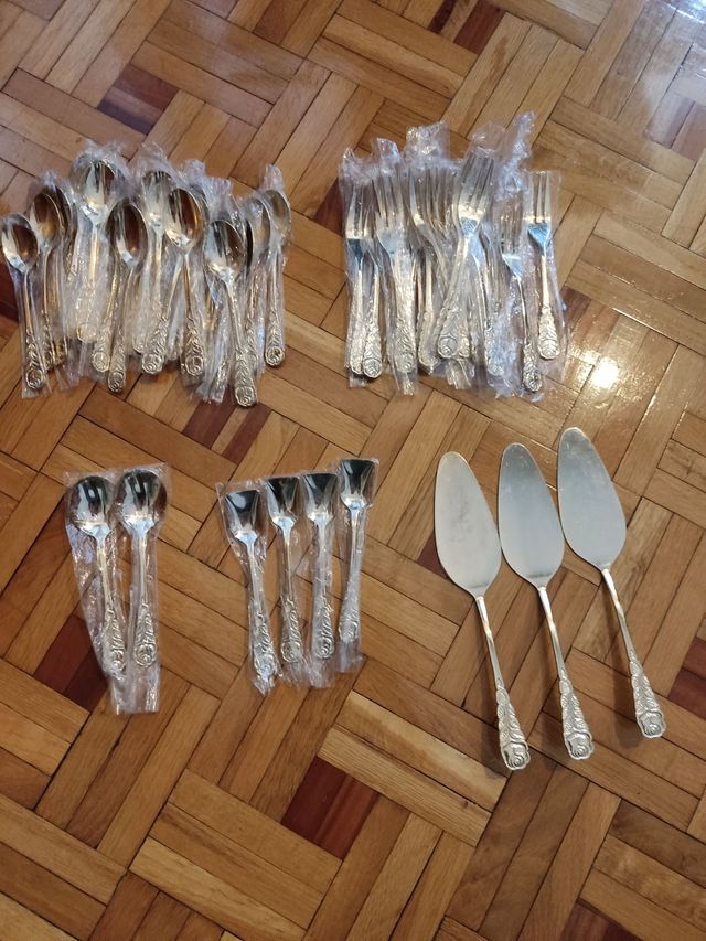 Cuberteria oro postres echt vergoldet utc