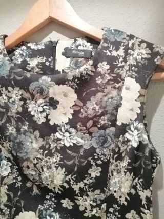 vestido estampado  sin mangas formula joven 